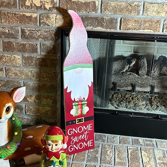 NEW! Modern Farmhouse Large Wood Christmas Holiday Gnome Porch Greeter Leaner - Picture 5 of 6